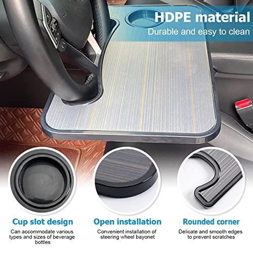Portable Steering Wheel Tray – Multifunctional HDPE Car Dining & Work Table